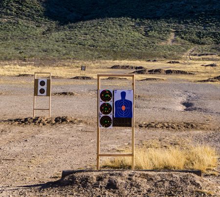 Desert shooting range.