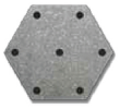 76mm, model 8, hexagonal flange.